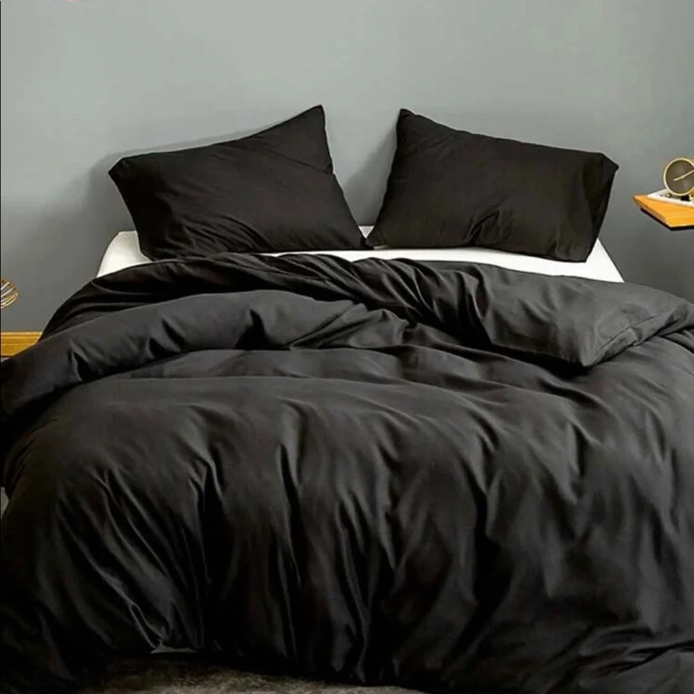 Black Duvet Cover Set, queen